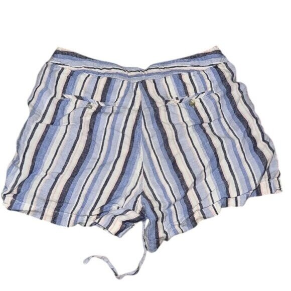 Artisan Ny Womens Striped Linen Shorts Blue & Pink Size L - Picture 6 of 8